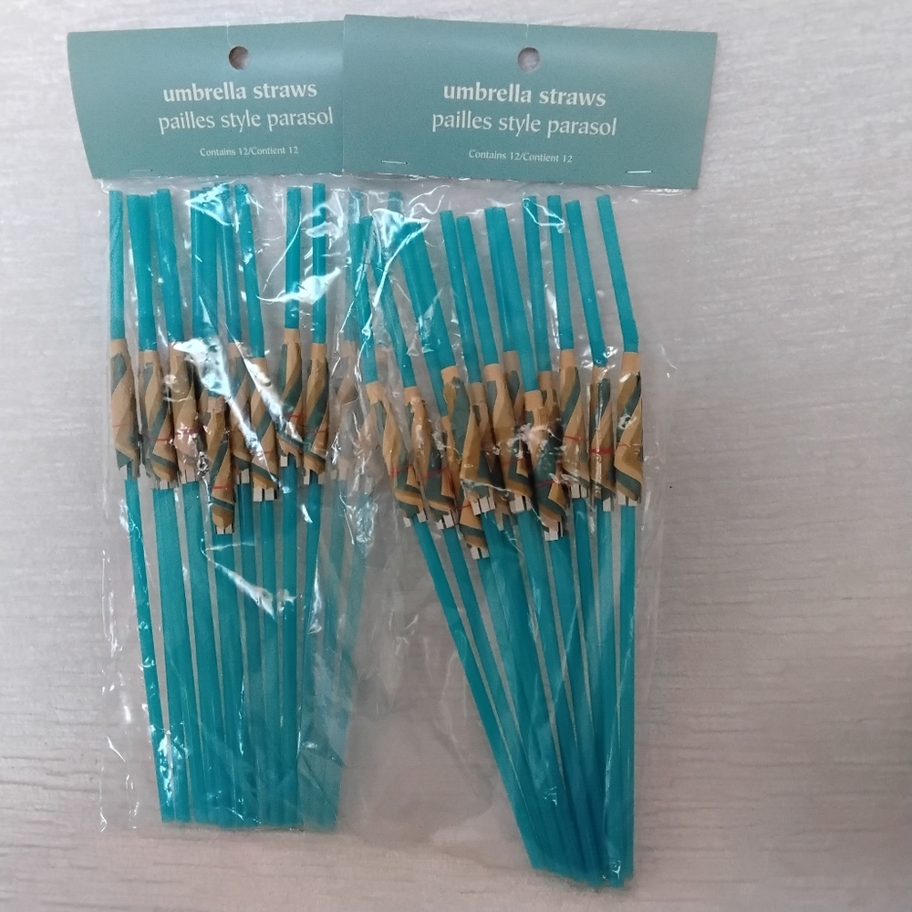 Umbrella Straws - Blue From Pier 1 Store